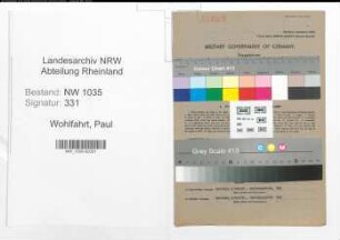 Entnazifizierung Paul Wohlfahrt , geb. 25.02.1905 (Kaufmaennischer Angestellter)