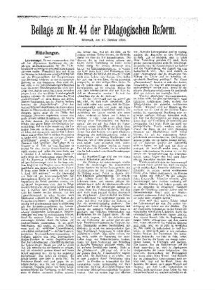 Mitteilungen : Beilage zu Nr. 44 der Pädagogischen Reform