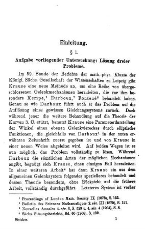 § 1. Aufgabe vorliegender Untersuchung: Lösung dreier Probleme