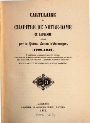 Mémoires et documents, 6. 1851