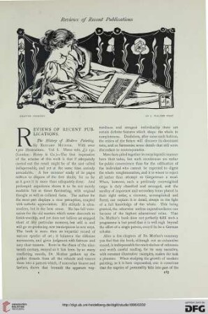Reviews of recent publications