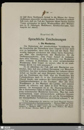 Kapitel III. Sprachliche Erscheinungen