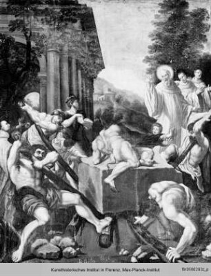 Die Ankunft des heiligen Benedikts in Montecassino