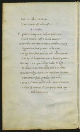 Ad Musam, Ad Licinnam, Ad Geminianum, De se ipso conqueritur