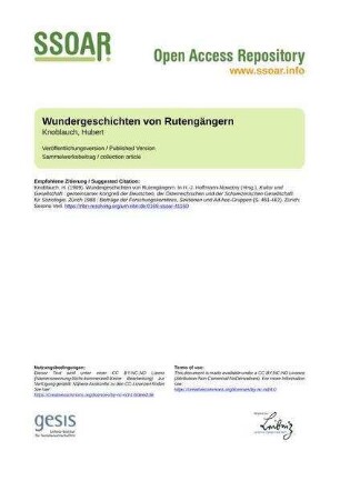 Wundergeschichten von Rutengängern