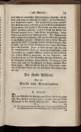 Der fünfte Abschnitt. Von der Poesie und Beredsamkeit.