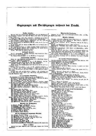 Ergänzungen und Berichtigungen während des Drucks