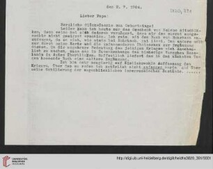 Heid. Hs. 3820,391: Brief Emil Lasks an seinen Vater