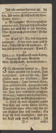 34. Phil. 1,21. Christus ist mein Leben, Sterben ist mein Gewinn. Mel. Beschränckt, ihr weisen dieser [et]c. 2.
