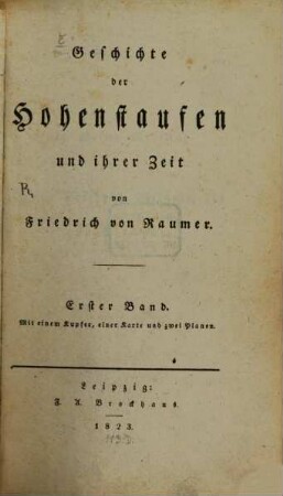 Geschichte der Hohenstaufen und ihrer Zeit, 1