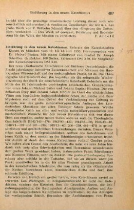487-488 [Rezension] Einführung in den neuen Katechismus