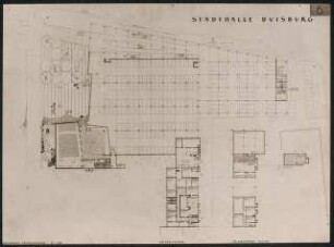 Stadthalle, Duisburg Wettbewerb: Grundriss Untergeschoss (Küchen-, Kellergeschoss)