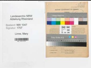 Entnazifizierung Mary Linne , geb. 16.04.1893 (Lehrerin)