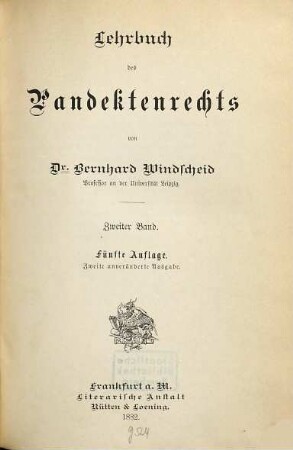Lehrbuch des Pandektenrechts, 2