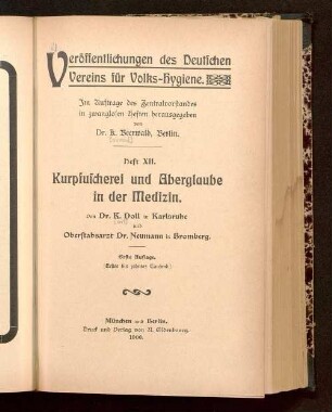 Kurpfuscherei und Aberglaube in der Medizin