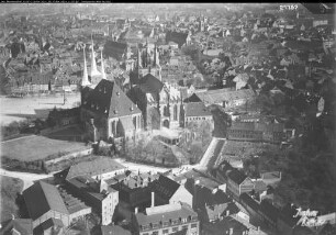 Erfurt, Dom und Severikirche, Altstadt von Westen