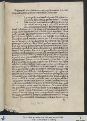 Fragmentum arati phaenomenon.