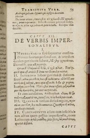 Caput XII. De Verbis Impersonalibus.