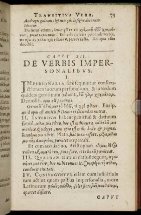 Caput XII. De Verbis Impersonalibus.