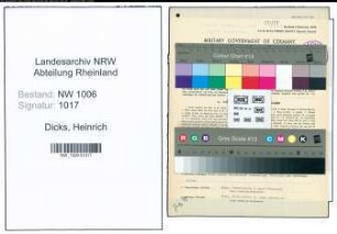 Entnazifizierung Heinrich Dicks , geb. 14.07.1904 (Landwirt)
