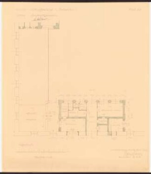 Evangelisches Diakonissenkrankenhaus Bethanien, Berlin-Kreuzberg Südflügel des Hauptgebäudes: Mittelbau des Straßenflügelanbaus: Grundriss EG 1:50