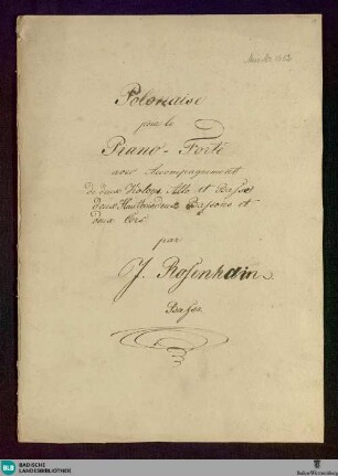Polonaises - Don Mus.Ms. 1652 : pf, orch; D