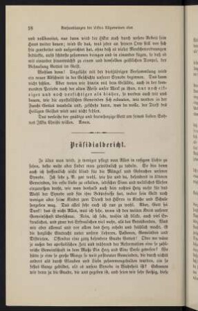 18-27, Präsidialbericht