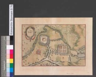 Plan des Schloßes Trittow, Merian 1650
