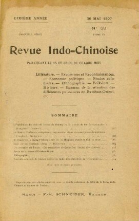 30 Mai 1907. No. 58.
