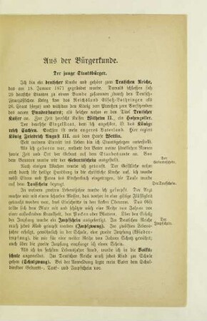Aus der Bürgerkunde