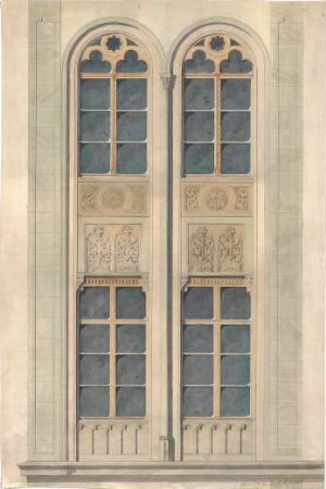 Reiffenstuel, Michael; Königliche Gewerbeschule - Fensterachsen (Ansicht)