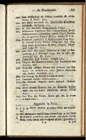Appendix in Folio.