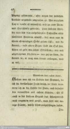 Mannheim den 28sten April