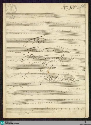Sonatas - Mus. Hs. 265 : fl (2), bc; D; WenG 45 GraunWV C:XV:81 GroT 3862-D