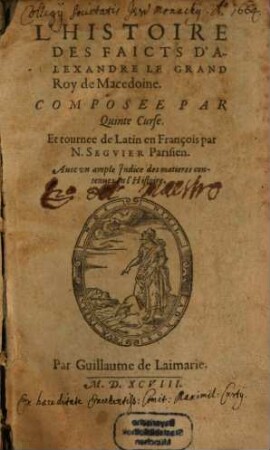 L' Histoire des faicts d'Alexandre le Grand