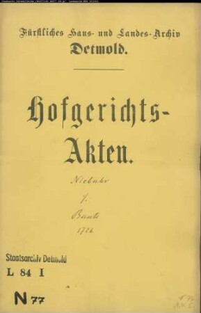 Niebuhr zu Hardissen gegen Bartold Bunte in Lage - Herausgabe von Urkunden