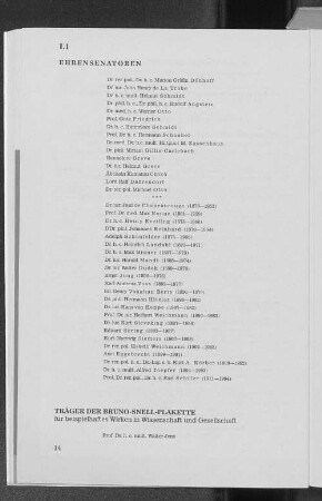 Träger der Bruno-Snell-Plakette