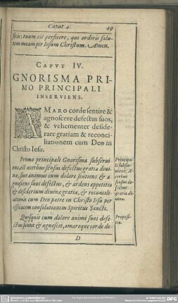 Caput IV. Gnorisma Primo Principali Inserviens
