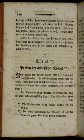 [V.] II. China Proben der chinesischen Moral.