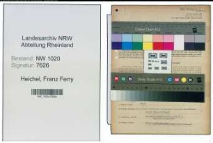 Entnazifizierung Franz Ferry Heichel , geb. 04.03.1908 (Kaufmaennischer Angestellter)