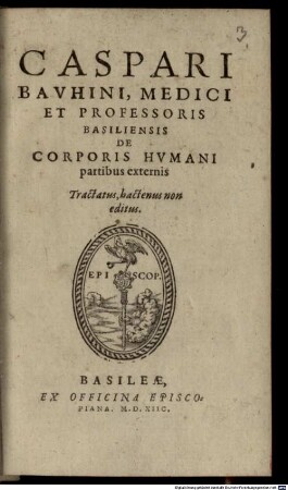 De corporis humani partibus externis Tractatus