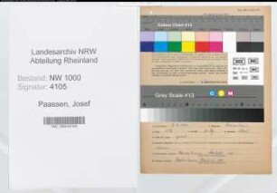 Entnazifizierung Josef Paassen, geb. 04.11.1900 (Monteur)