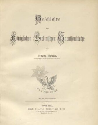 Geschichte der Königlichen Berlinischen Garnisonkirche