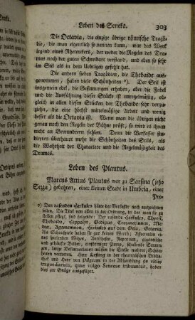 Leben des Plautus.