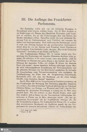 III. Die Anfänge des Frankfurter Parlaments