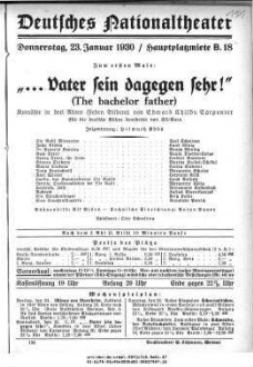"... Vater sein dagegen sehr!" (The bachelor father)