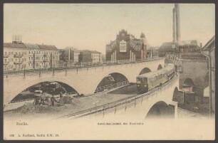Ansichtskarte "Anschlussdreieck der Hochbahn", koloriert [1/2]