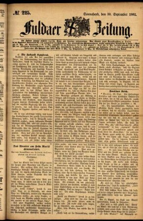 Ausgabe vom Samstag, den 30. September 1882.