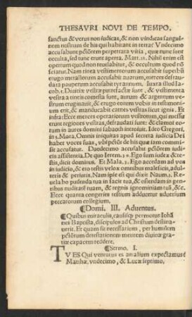 Domi. III. Adventus.