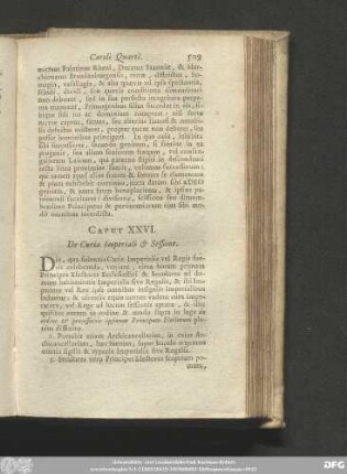 Caput XXVI. De Curia Imperiali & Sessione.